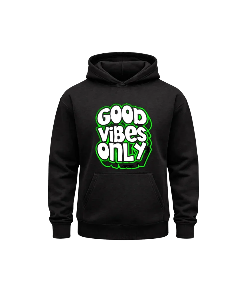 Good Vibes Only Front Print Hoodie