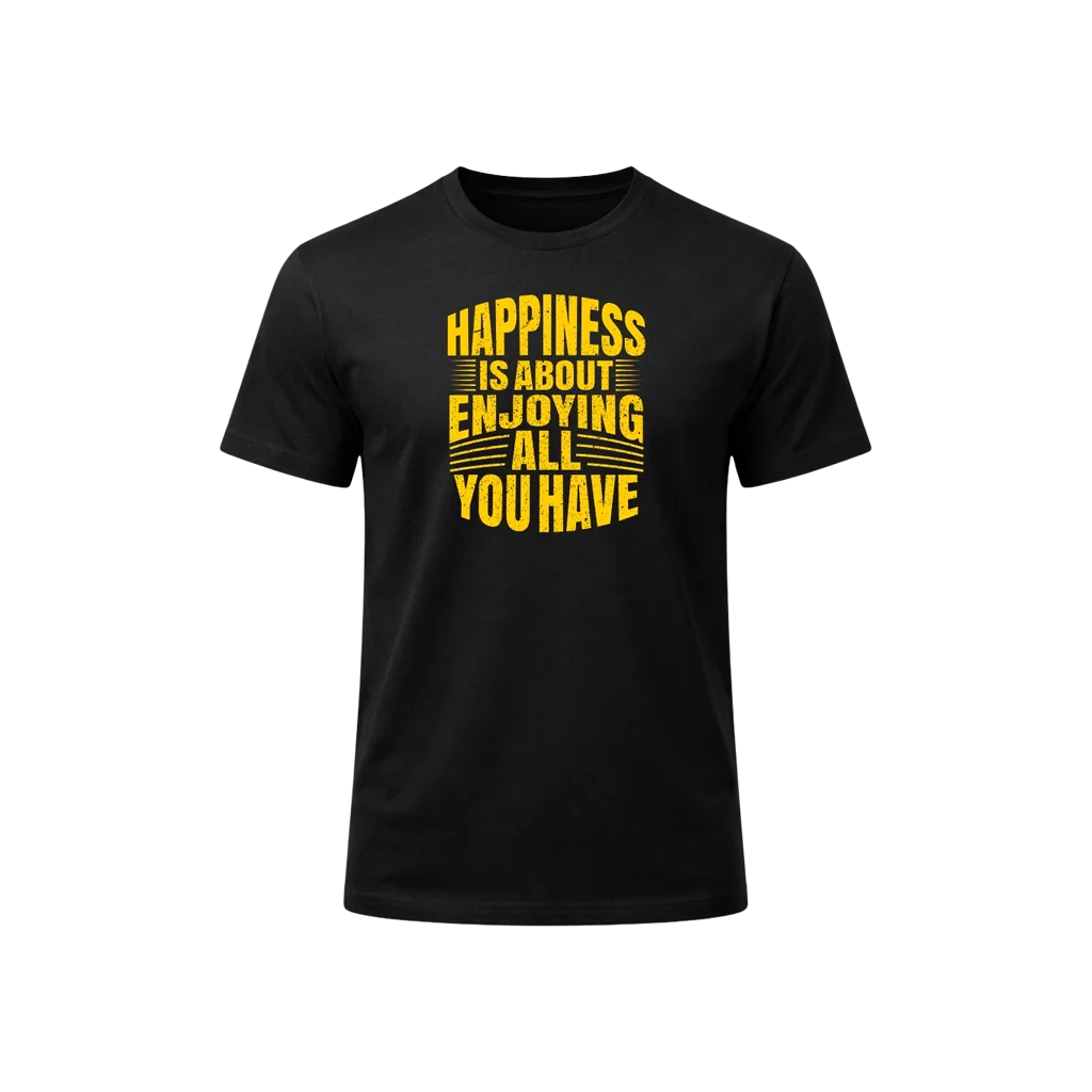Happiness Quote Classic Graphic T-Shirt