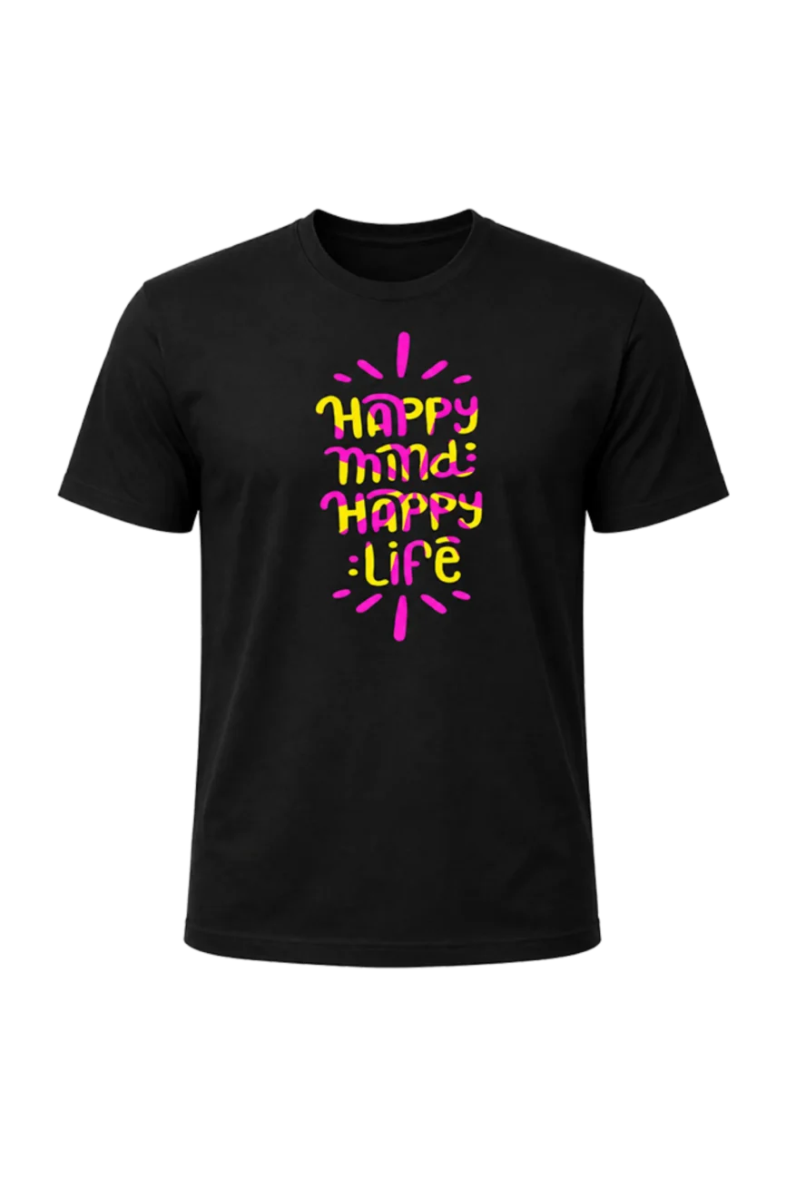 Happy Mind Happy Life Graphic T-Shirt