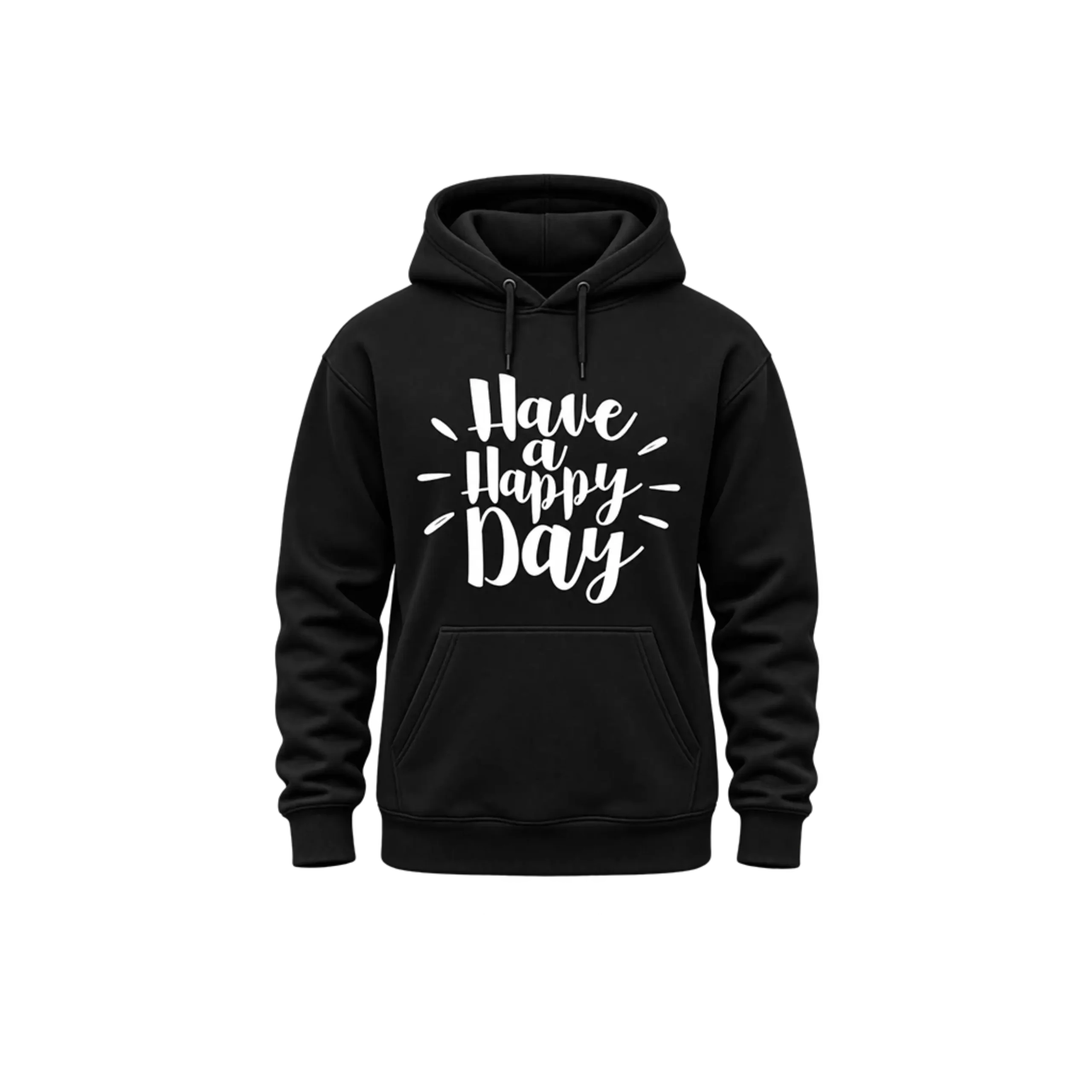 Have A Happy Day Black Hoodie
