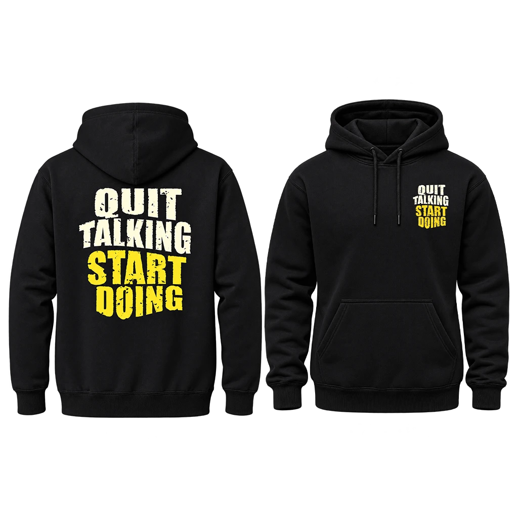 Motivational Gym Quote Pullover Hoodie