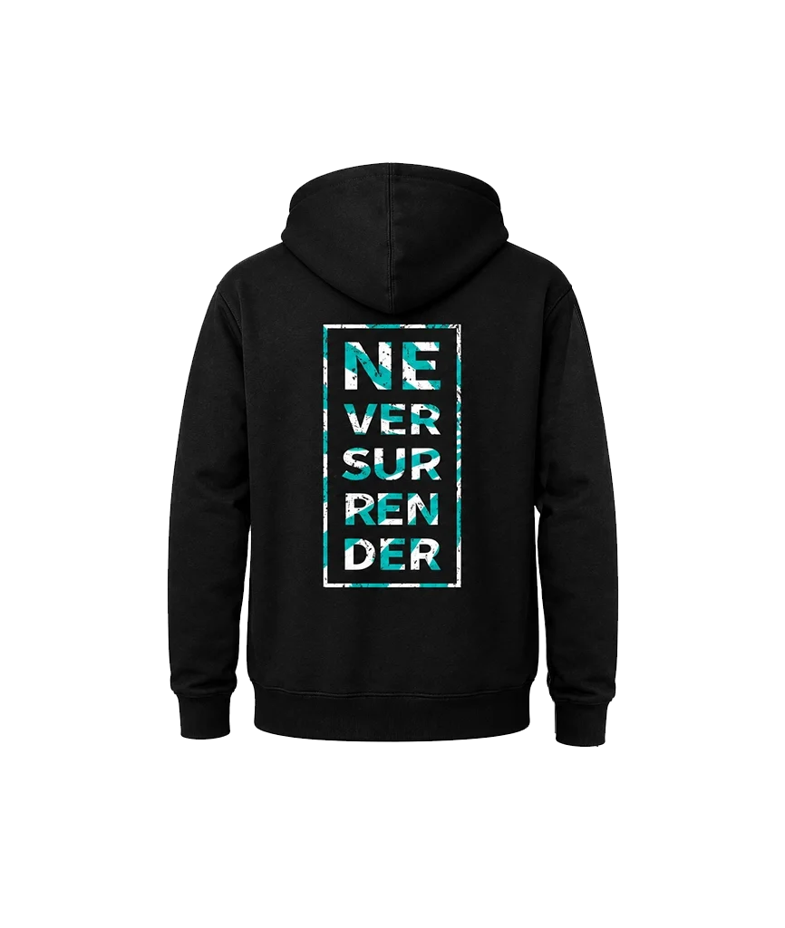 Never Surrender Graphic Men’s Pullover Hoodie