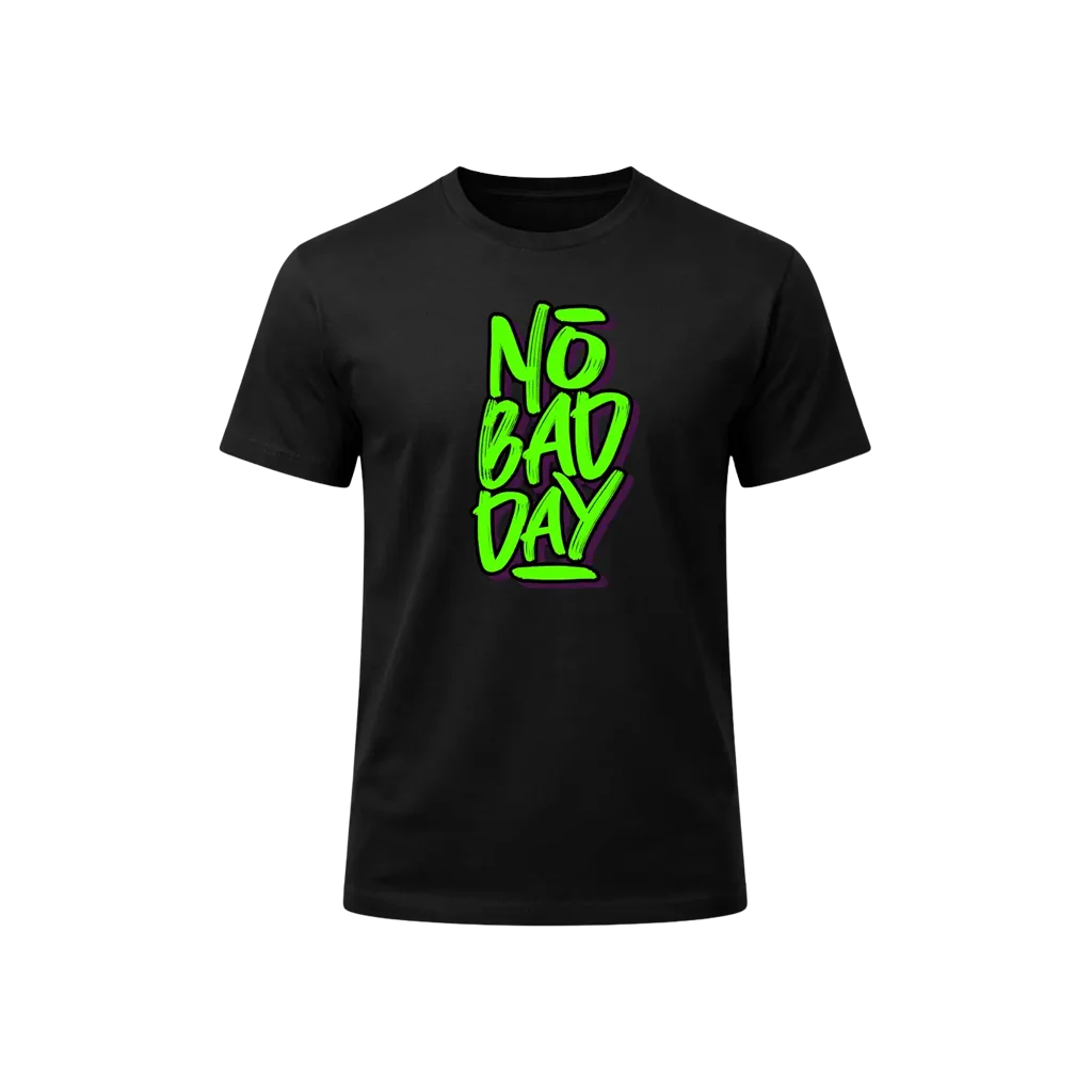 Neon Graffiti “No Bad Day” Streetwear Tee
