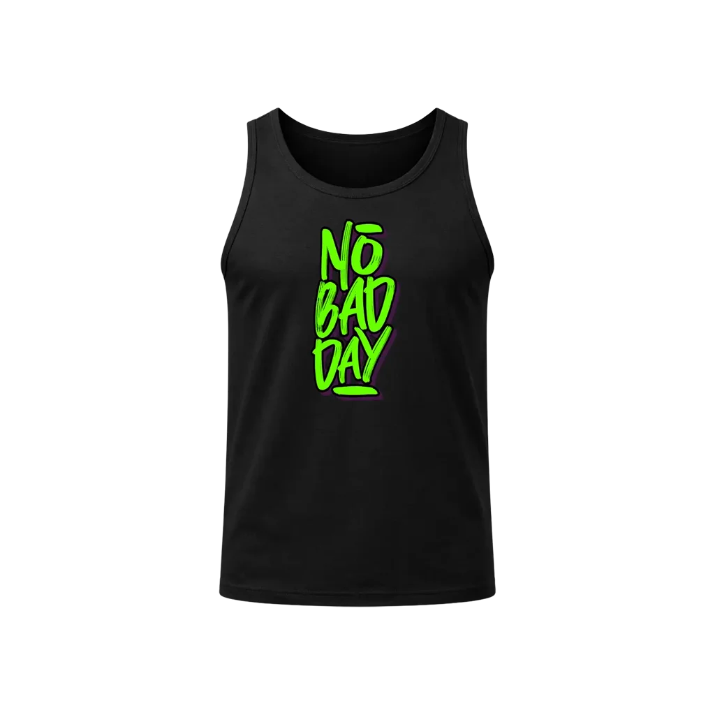 Neon Graffiti “No Bad Day” Athletic Tank
