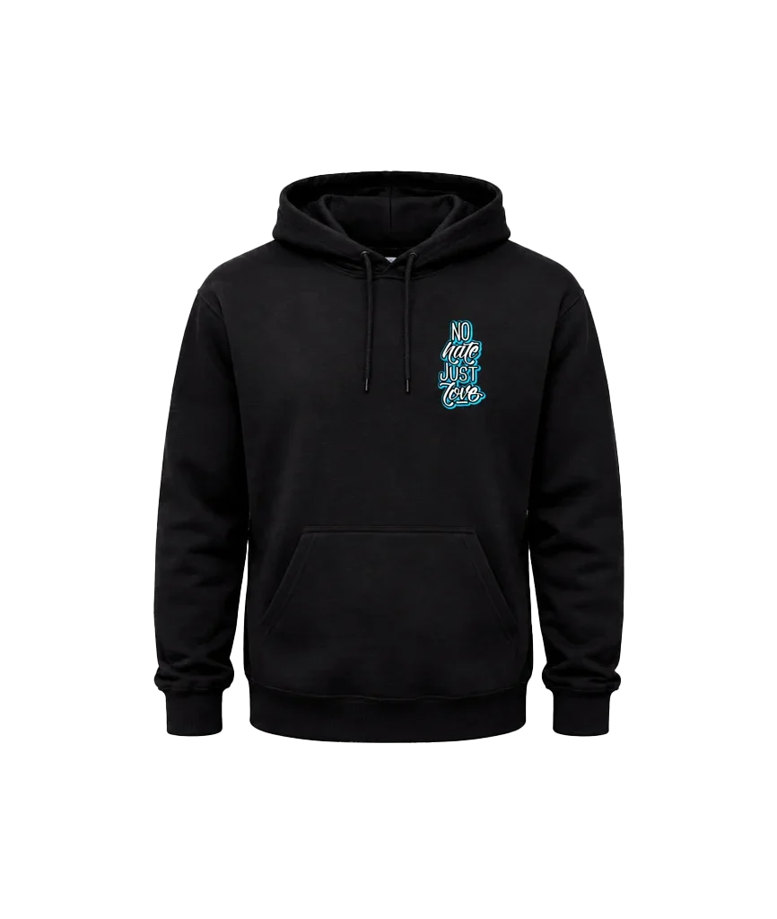 No Hate Just Love Dual-Graphic Hoodie