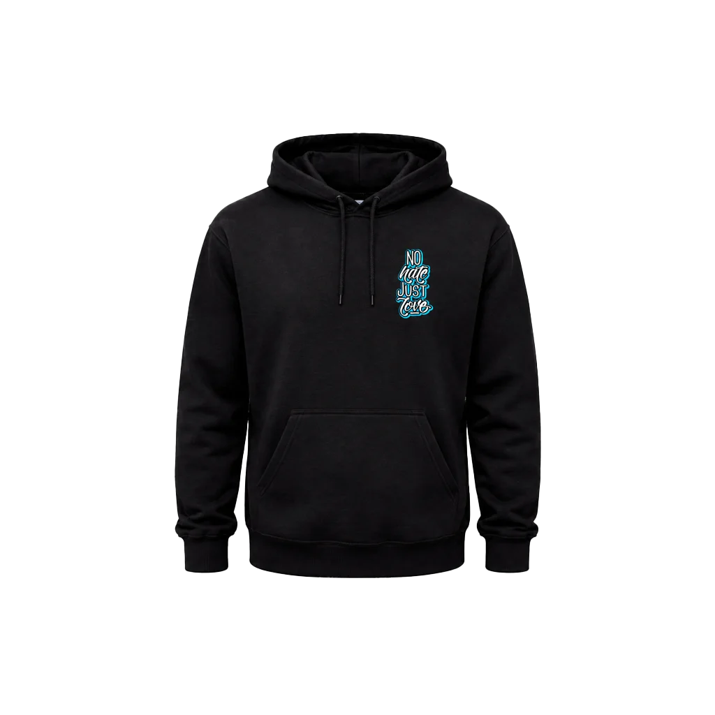 No Hate Just Love Dual-Graphic Hoodie