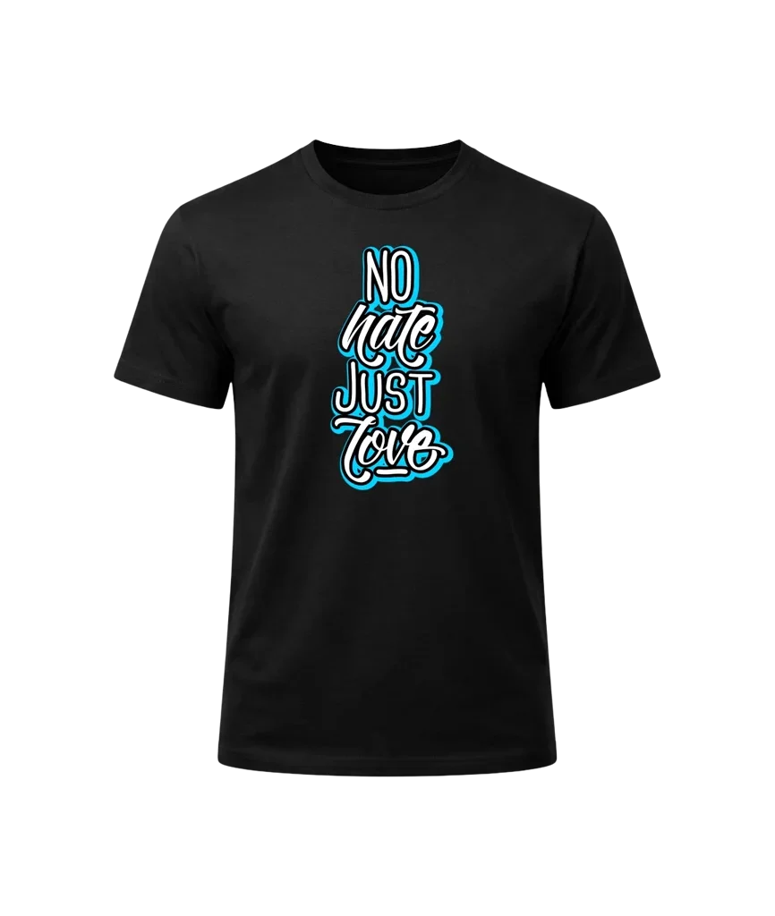 No Hate Just Love Graphic Cotton Tee