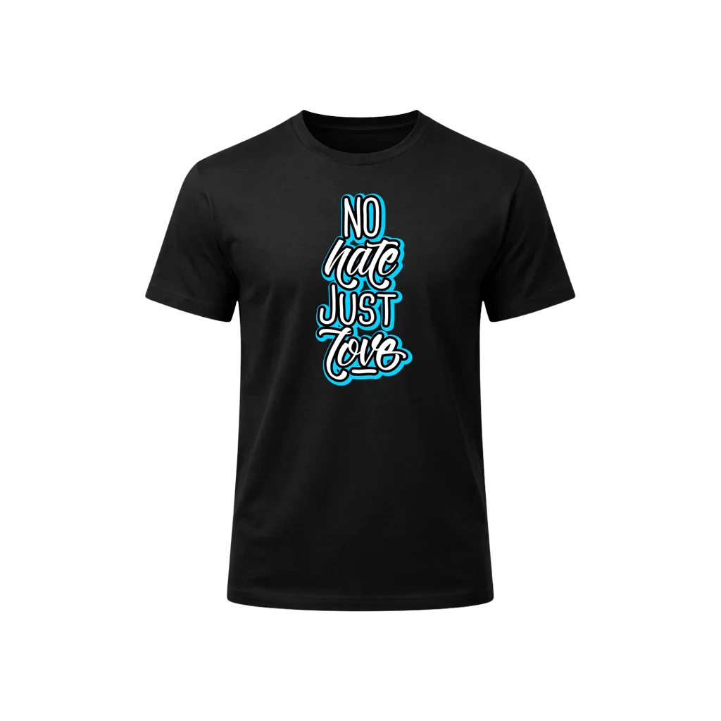 No Hate Just Love Graphic Cotton Tee