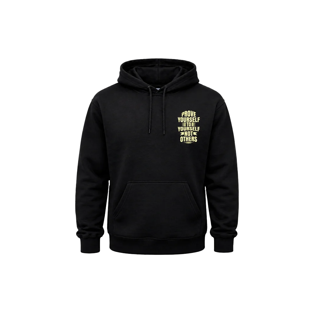 Prove Yourself To Yourself Not Others Front And Back Print Hoodie