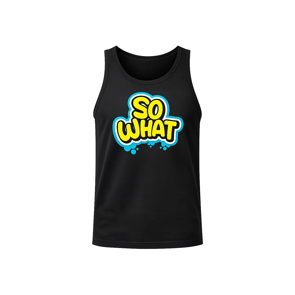 Bold Statement “So What” Summer Athletic Tank