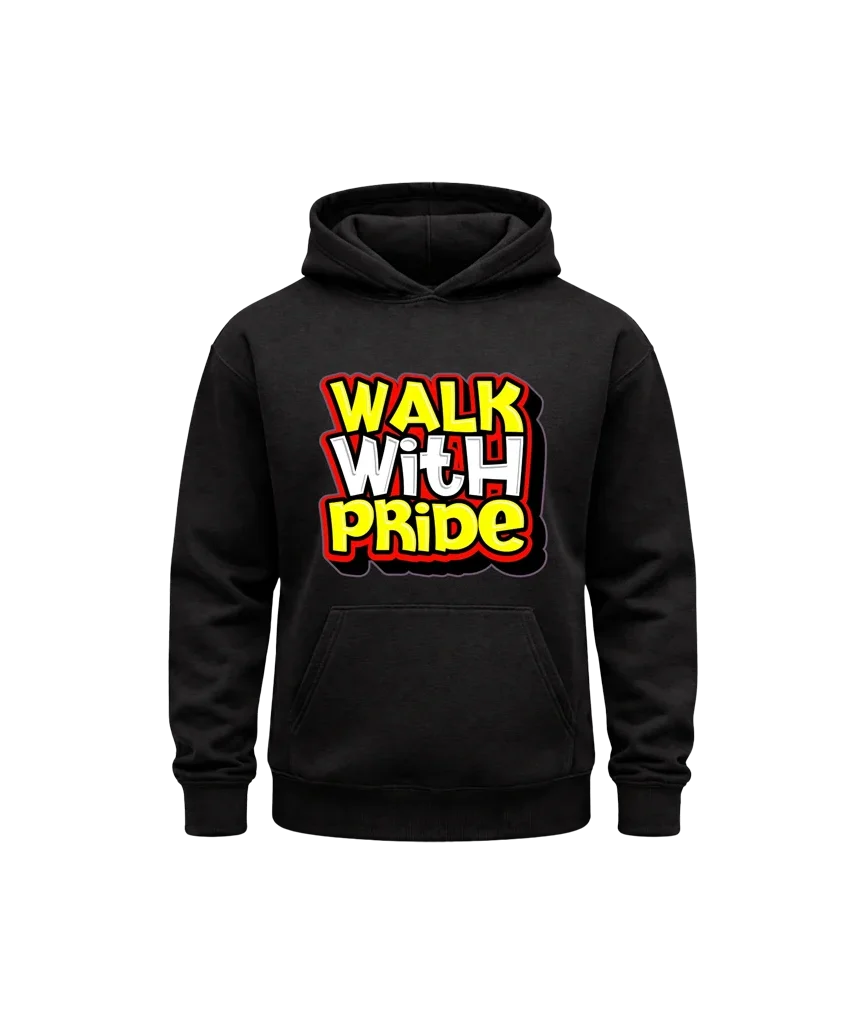Walk With Pride Front Print Hoodie
