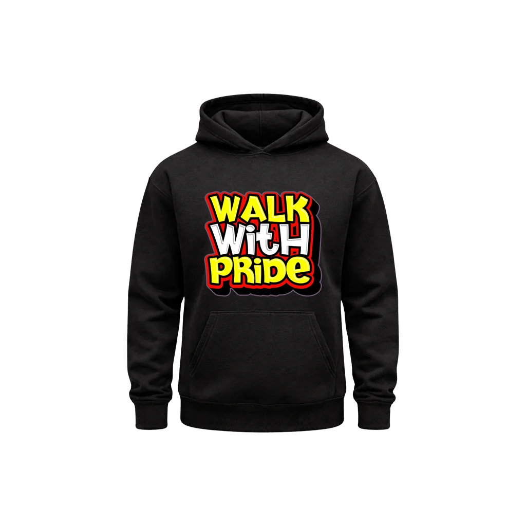 Walk With Pride Front Print Hoodie
