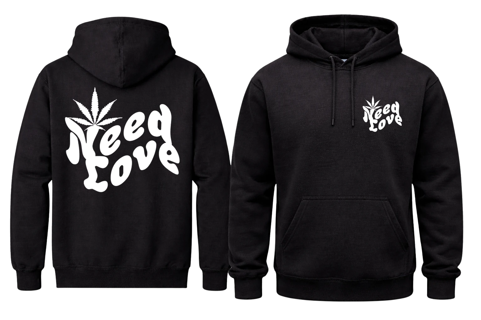 Need Love Front And Back Print Hoodie