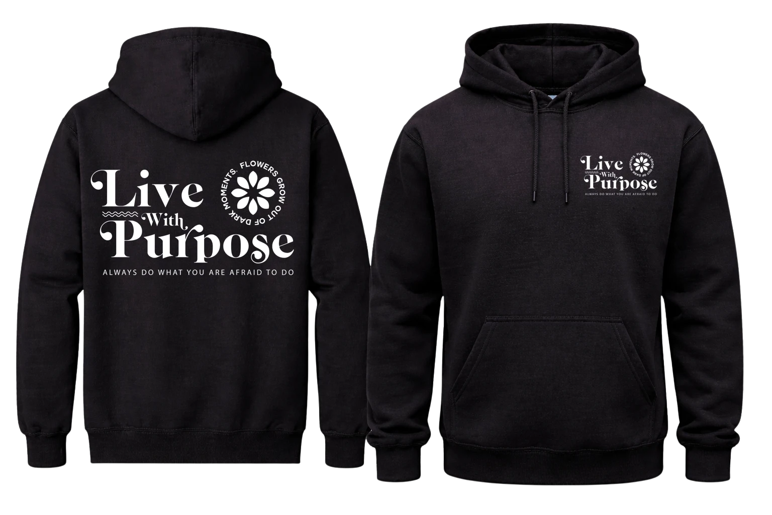 Live With Purpose Front And Back Print Hoodie