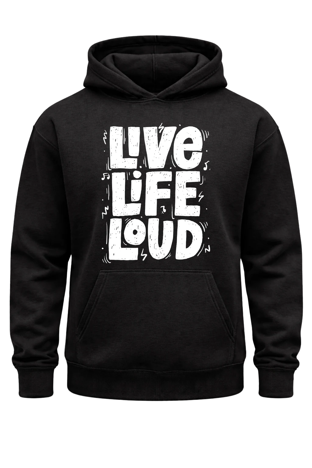 Live Life Loud Black Hoodie