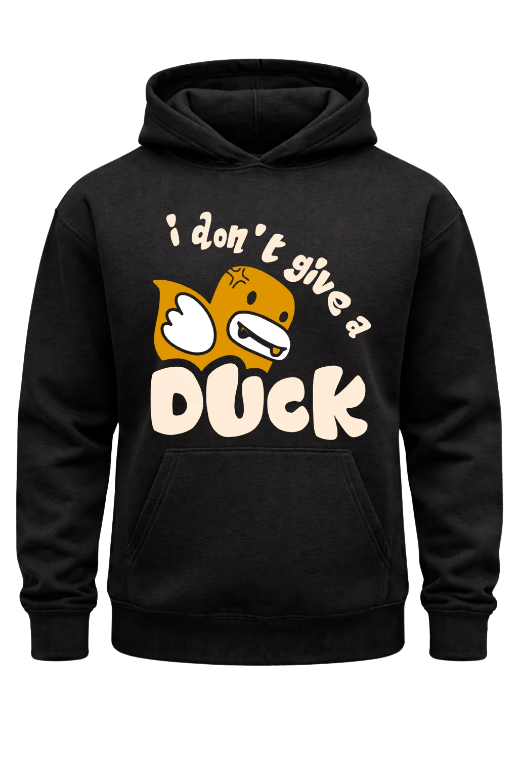 I Don't Give A Duck Black Hoodie