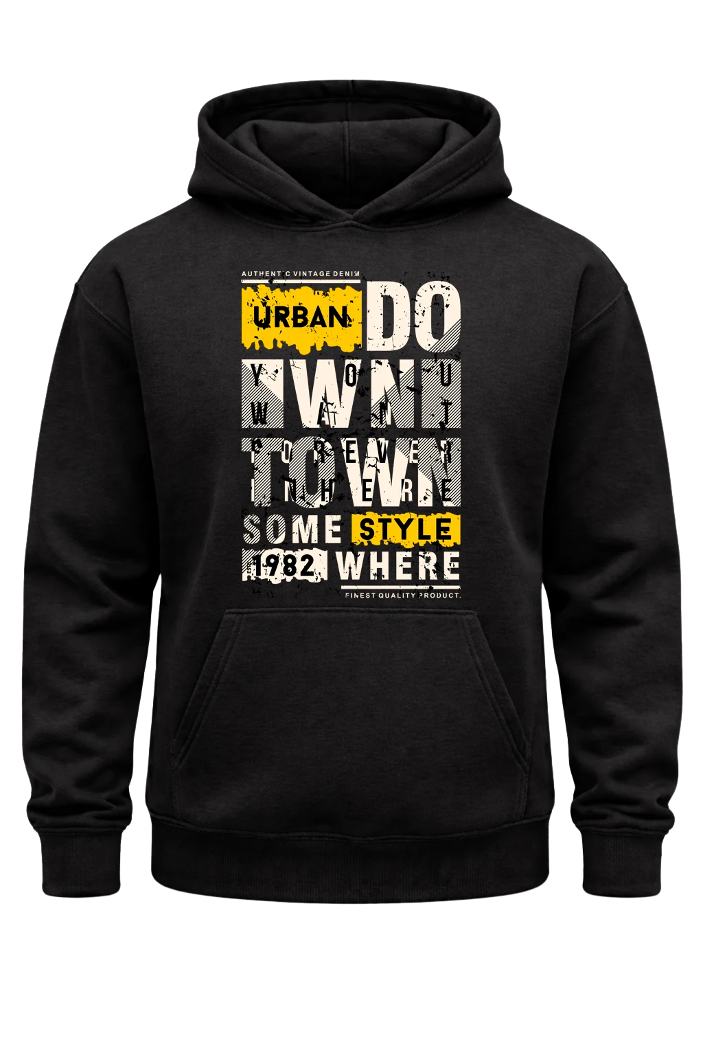 Urban Street Style Black Hoodie