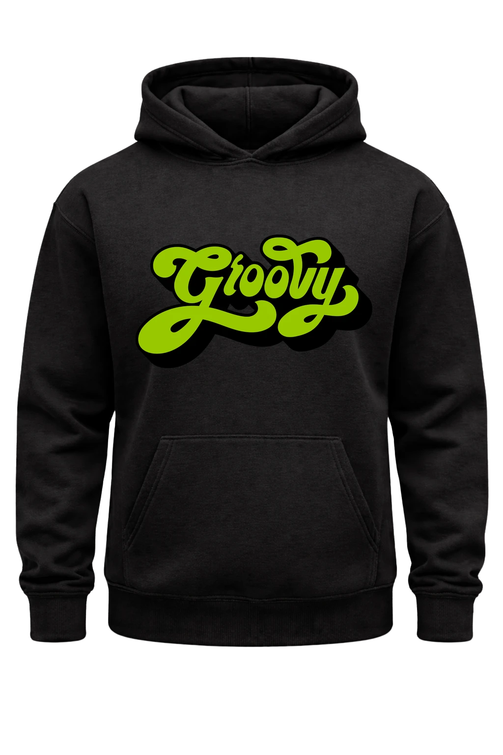 Groovy Black Print Hoodie