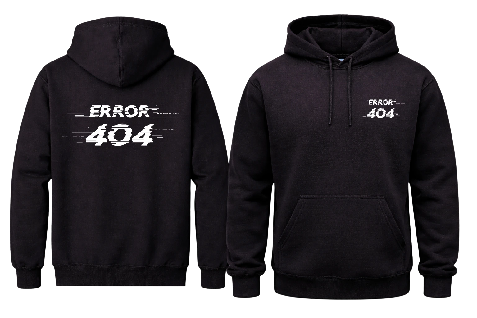 Error 404 Front And Back Print Hoodie