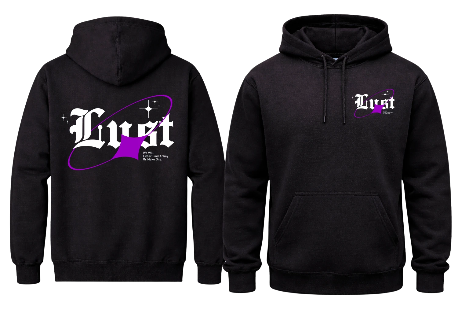 Lust Front And Back Print Hoodie