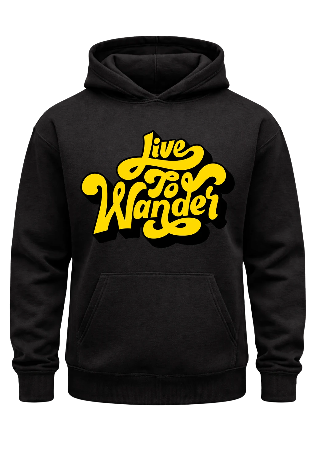 Live To Wander Black Hoodie