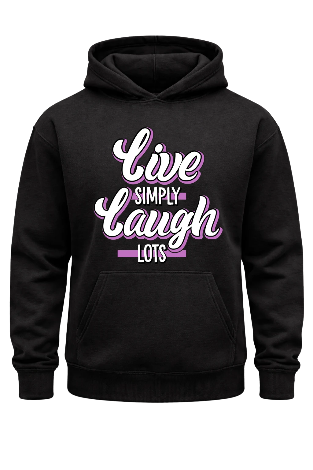 Live Simply Laugh Lots Black Hoodie