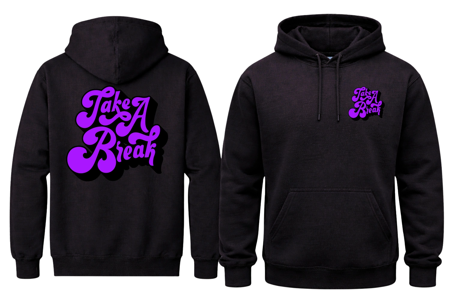 Take A Break Front And Back Print Hoodie