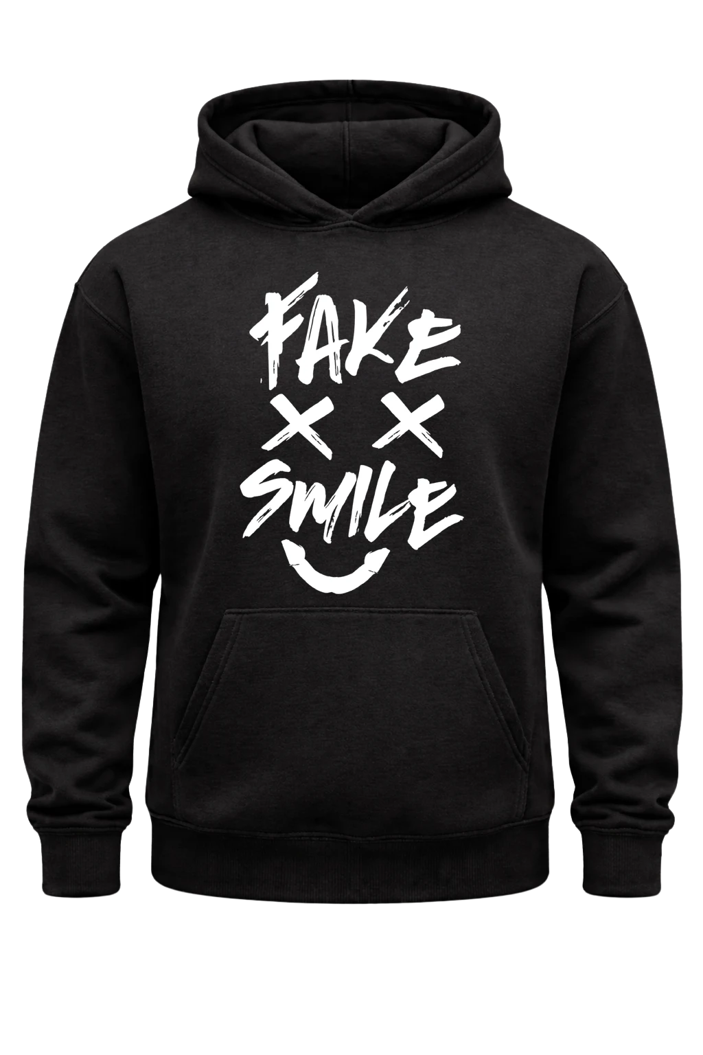 Fake Smile Black Hoodie