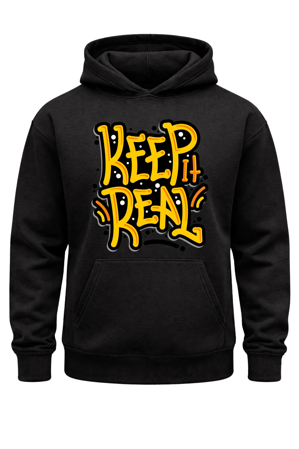 Keep Real Black Hoodie