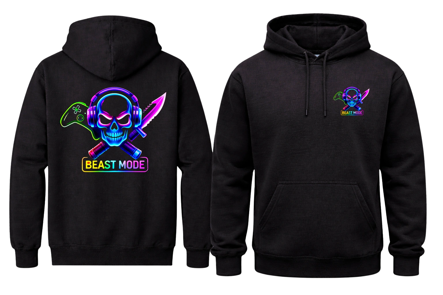 Beast Mode Front And Back Print Hoodie