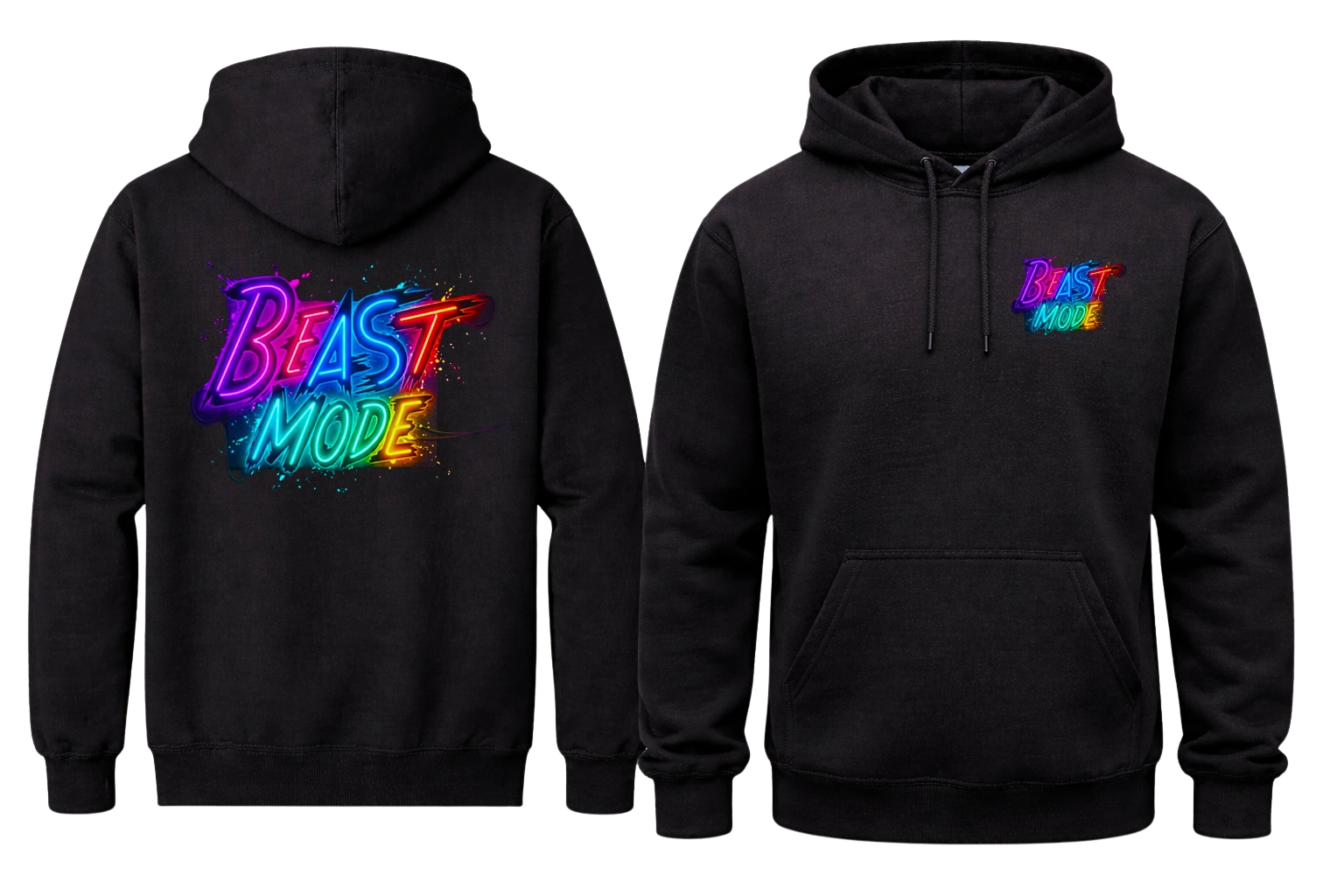 Beast Mode Front And Back Print Hoodie