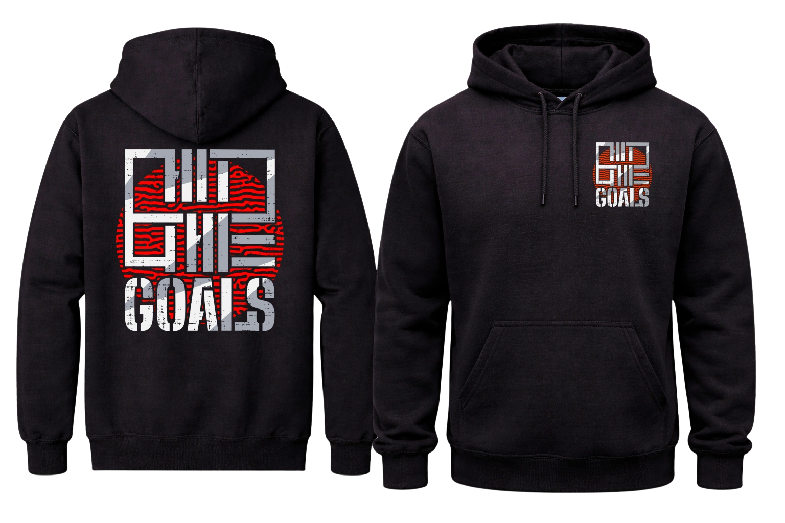 Live the Goals Front And Back Print Hoodie
