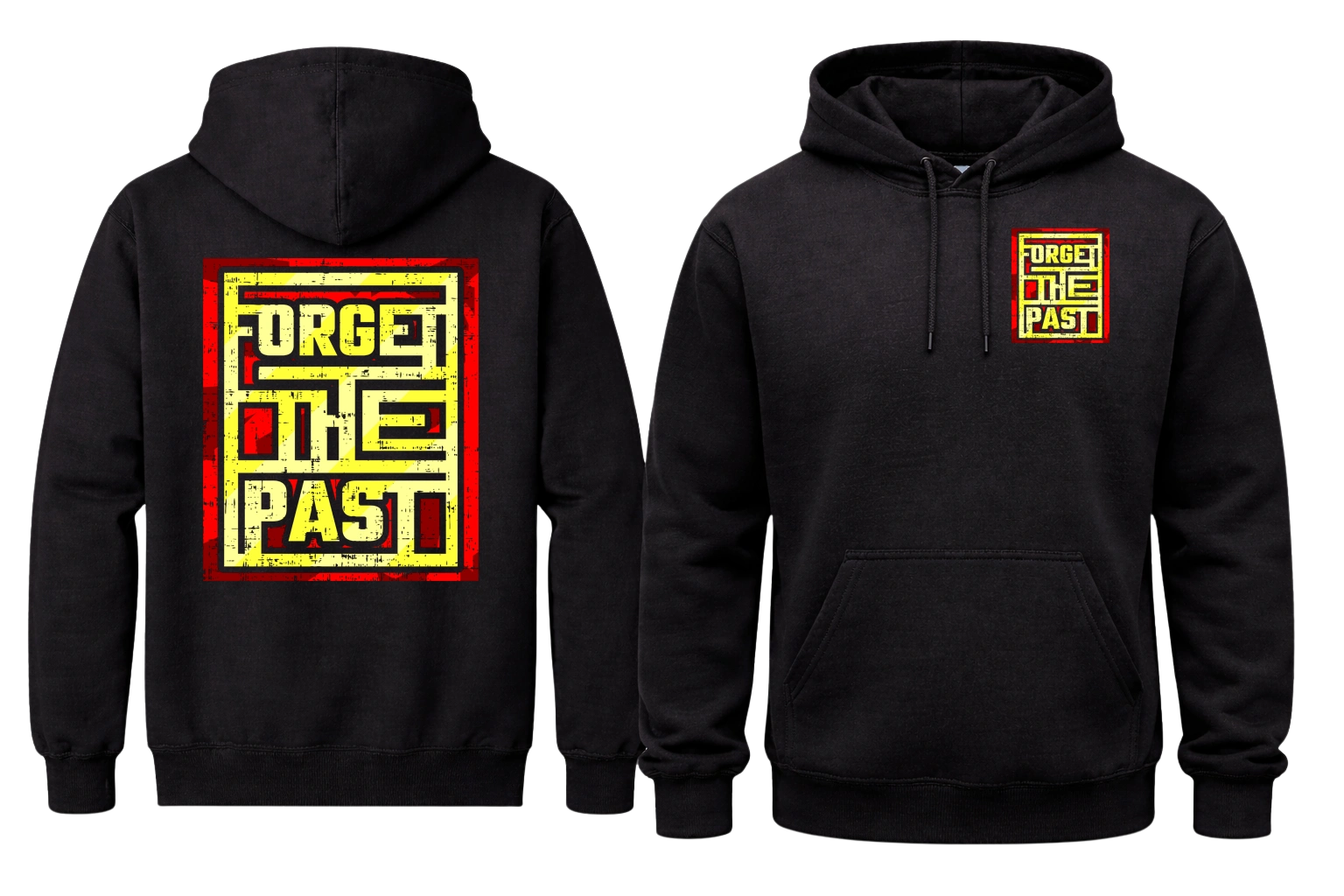 Forget The Past Front And Back Print Hoodie