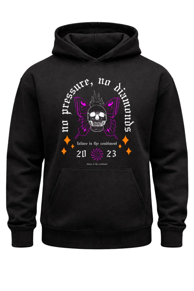 No Pressure, No Diamonds Black Hoodie