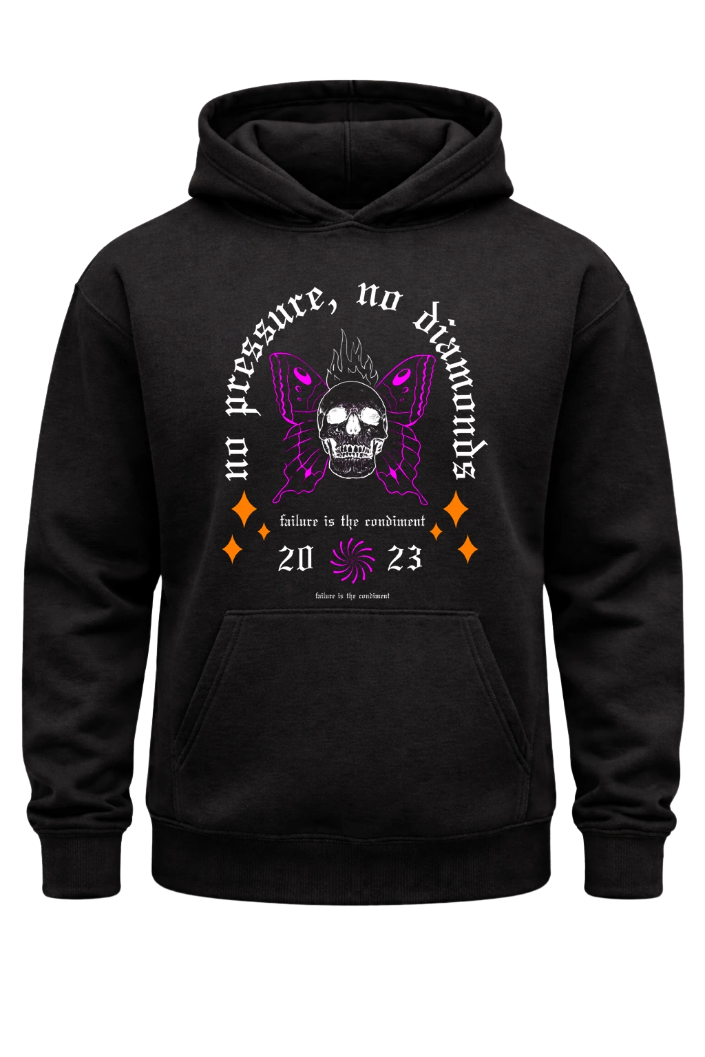 No Pressure, No Diamonds Black Hoodie