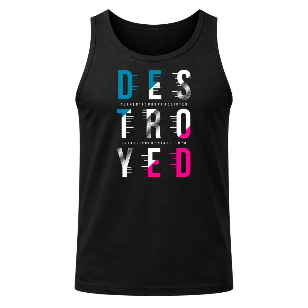Destroyed Black Tank Top