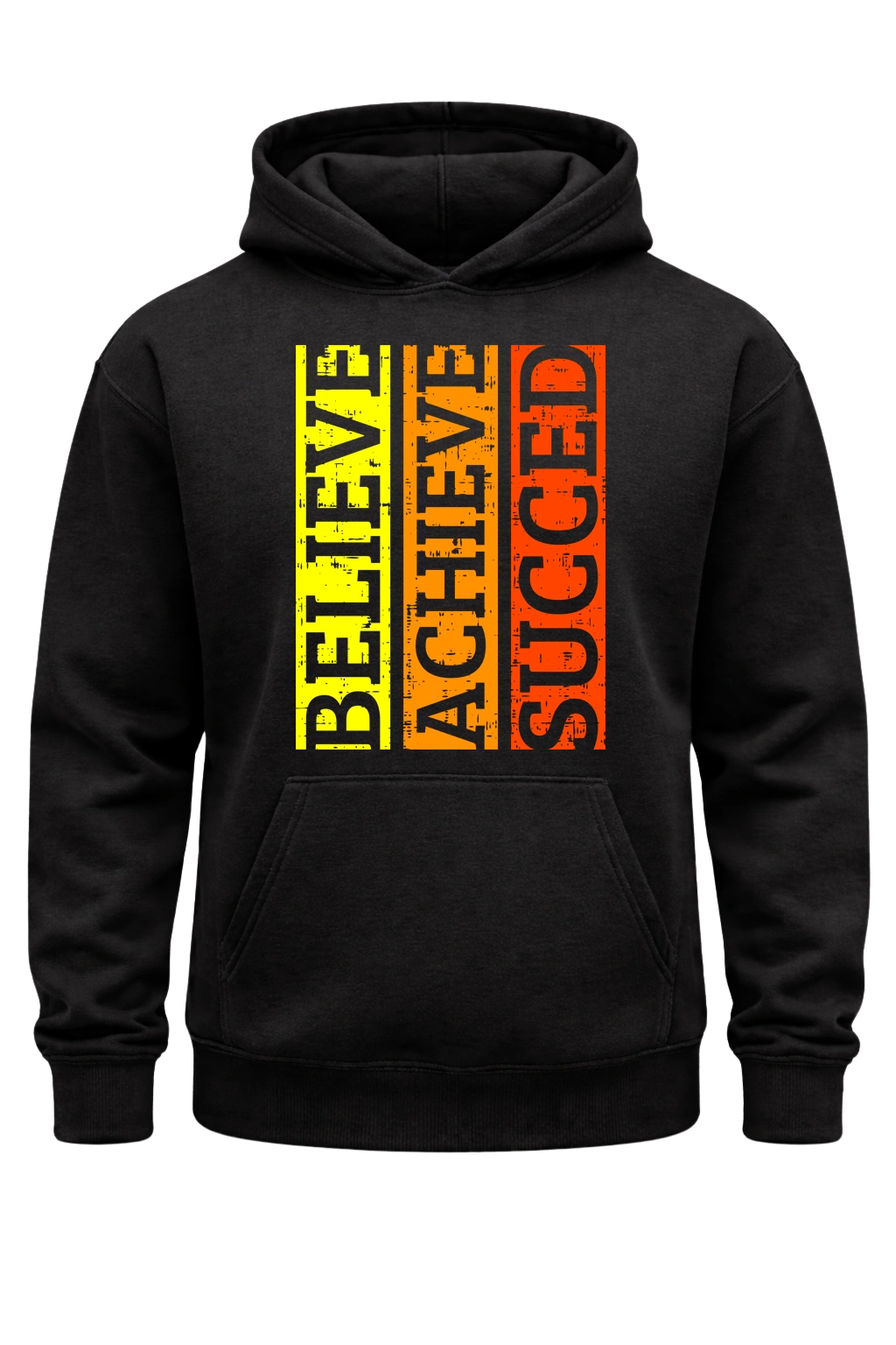 Believe Achieve Succeed Print Hoodie