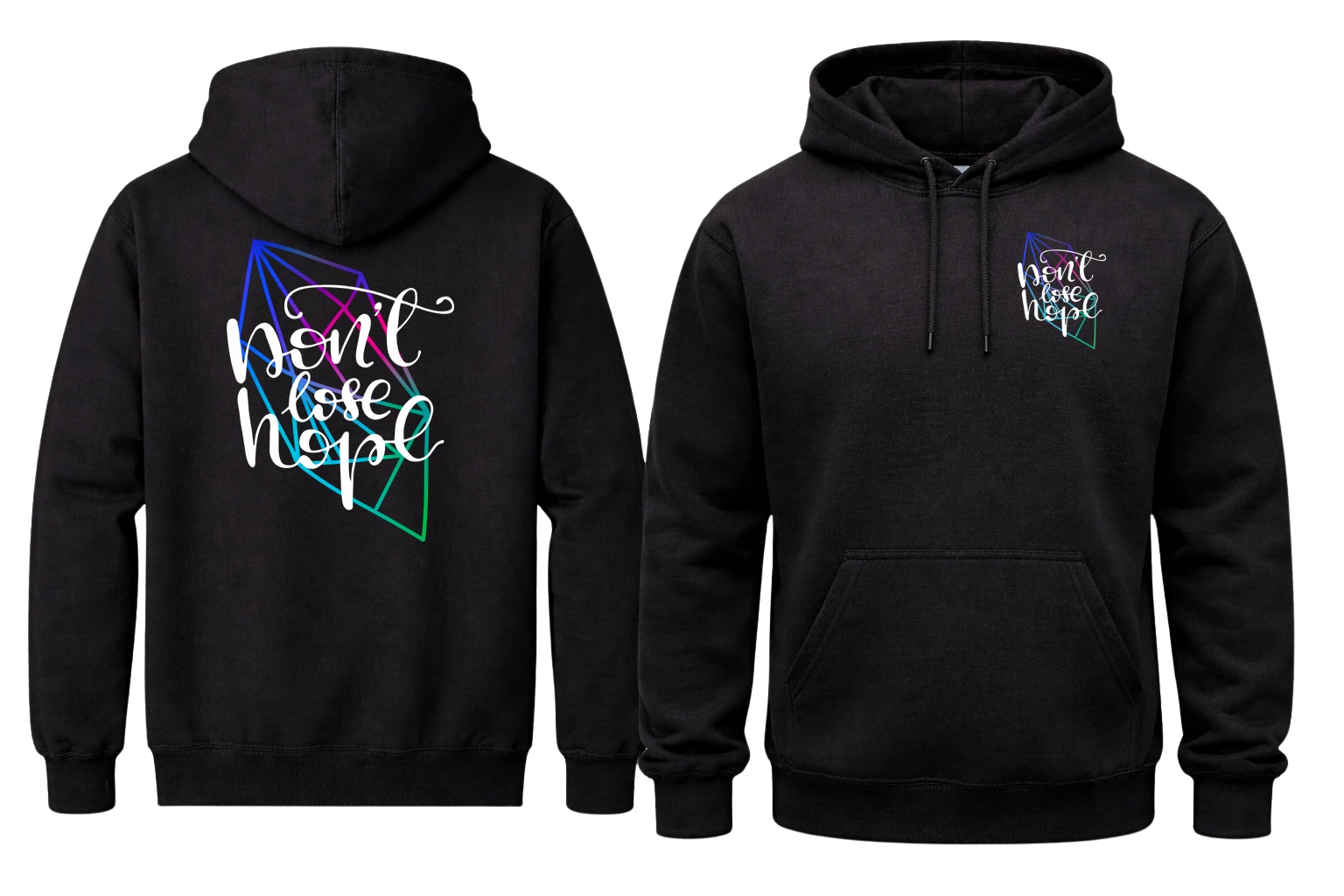Don't Lose Hope Front And Back Print Hoodie