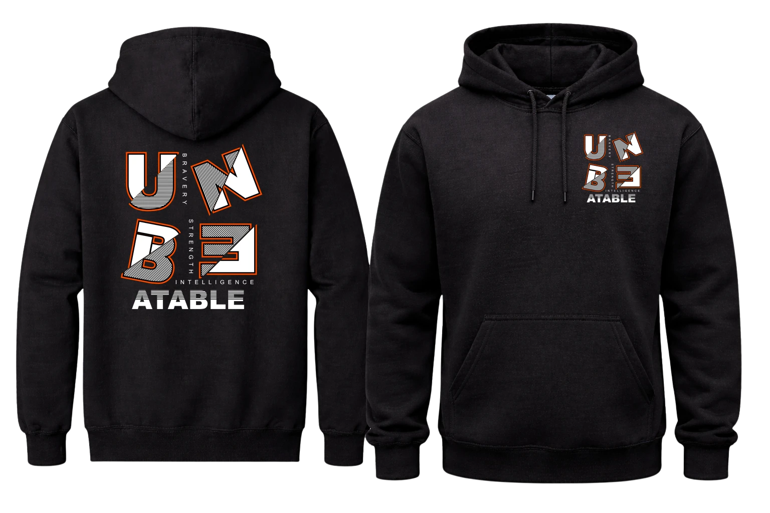 Unbeatable Front And Back Print Hoodie
