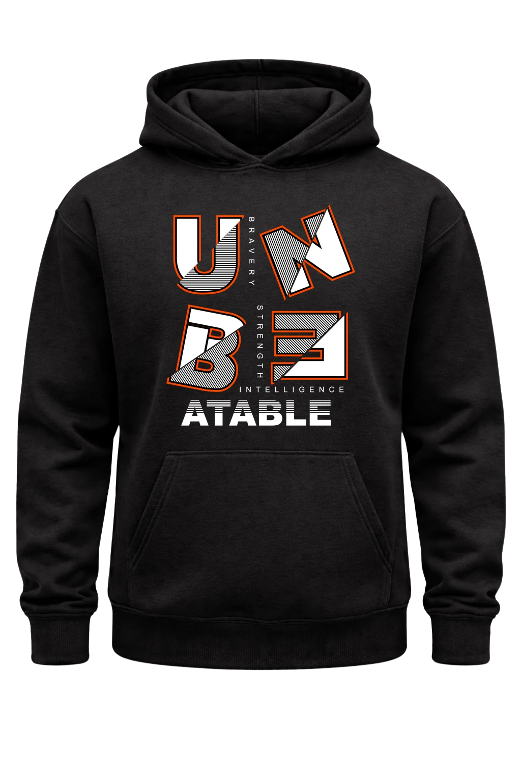 Unbeatable Graphic Black Hoodie