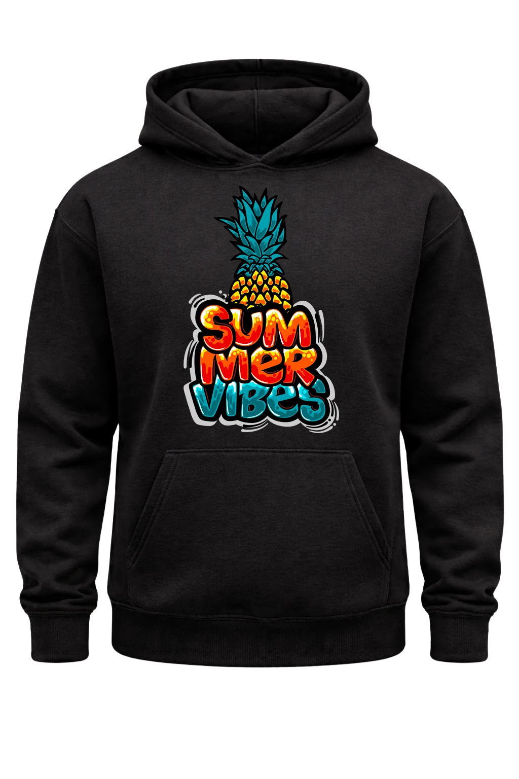 Summer Vibes Black Hoodie