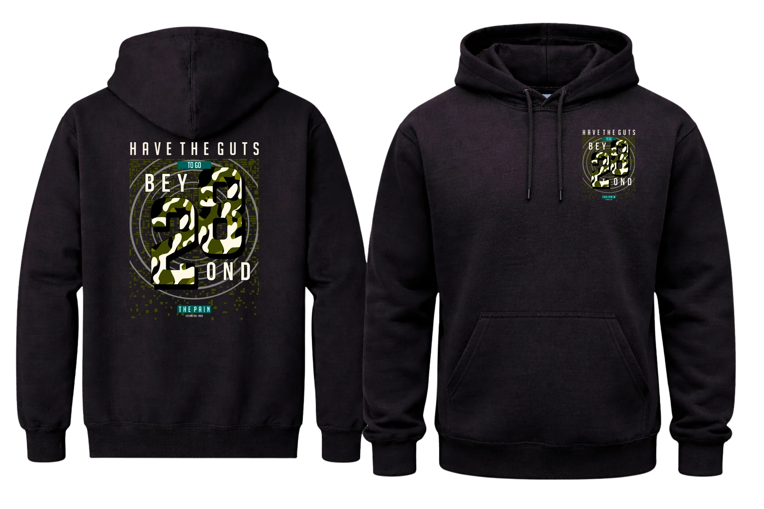 Beyond 28 Front And Back Print Hoodie