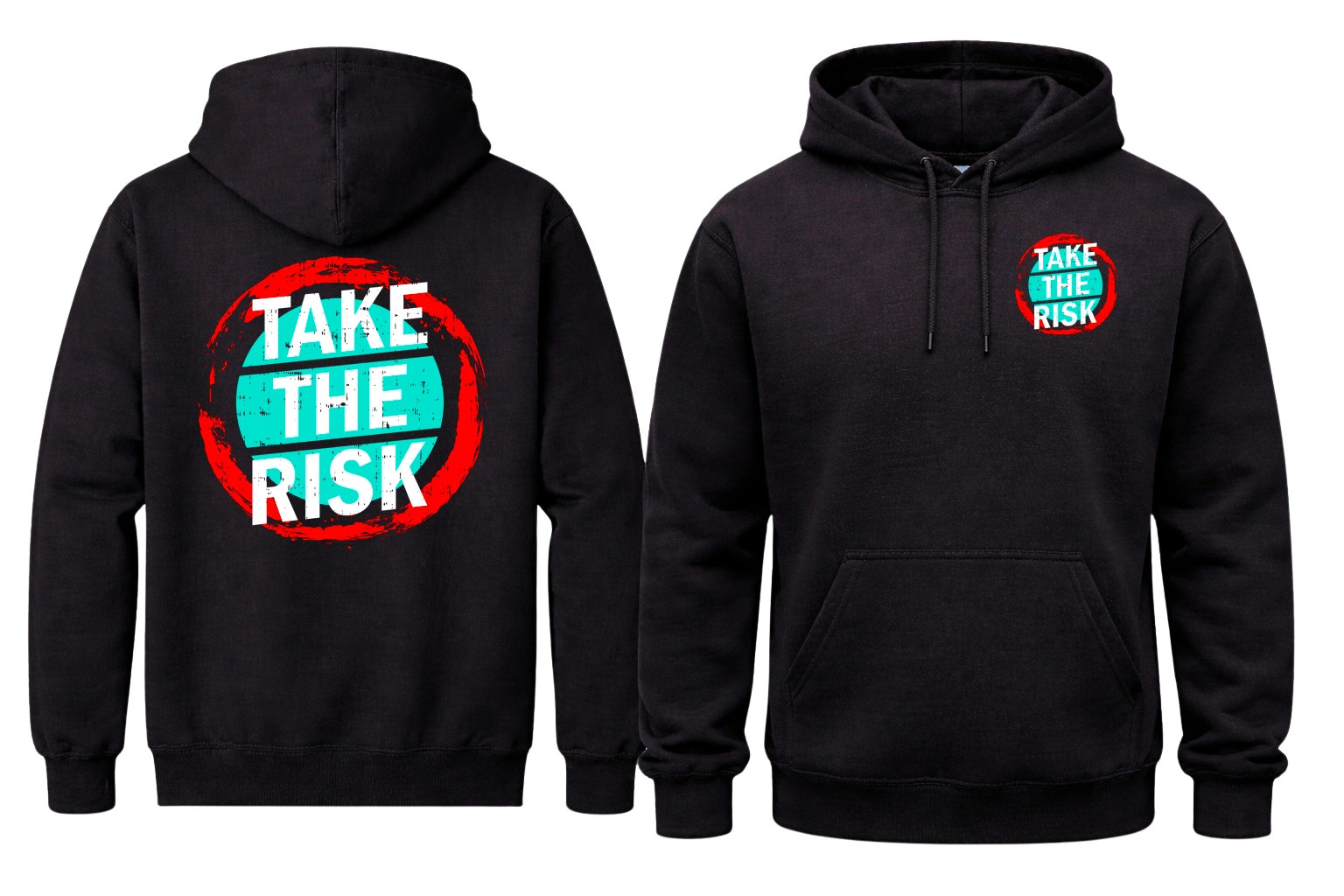 Take The Risk Front And Back Print Hoodie