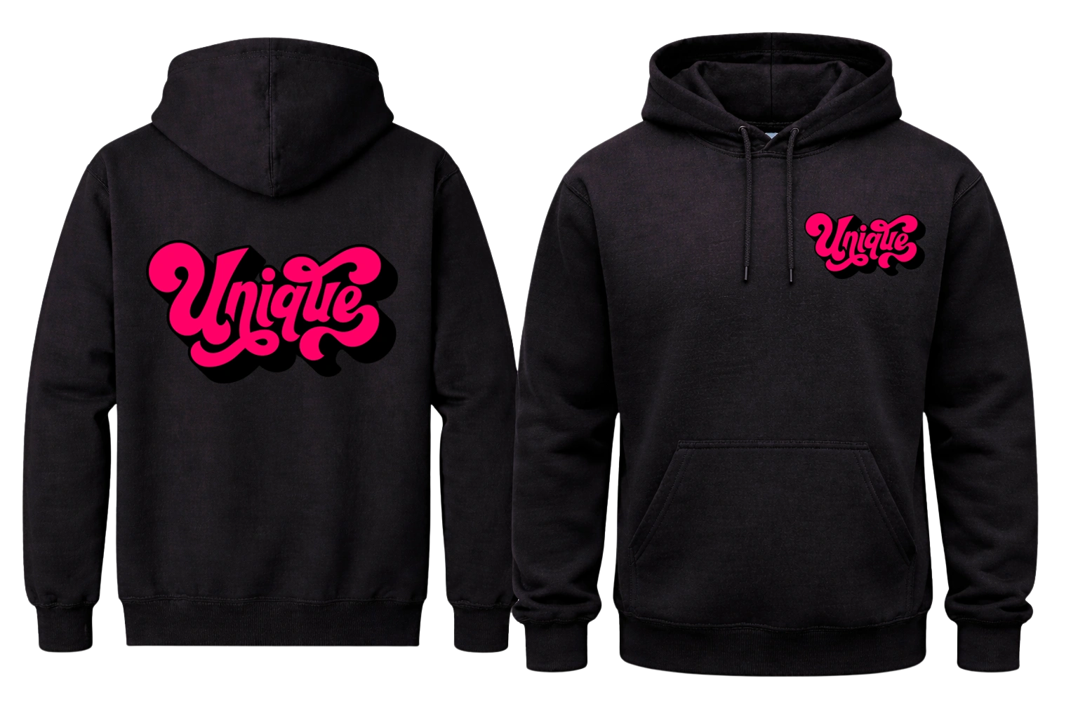 Unique Front And Back Print Hoodie