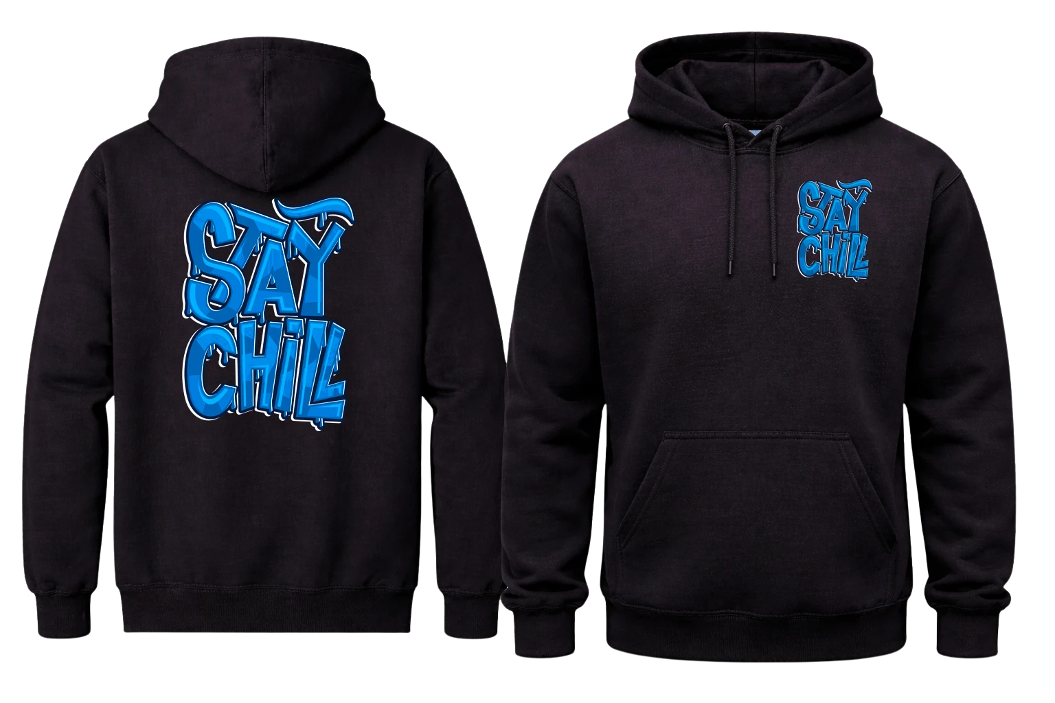 Stay Chill Front And Back Print Hoodie
