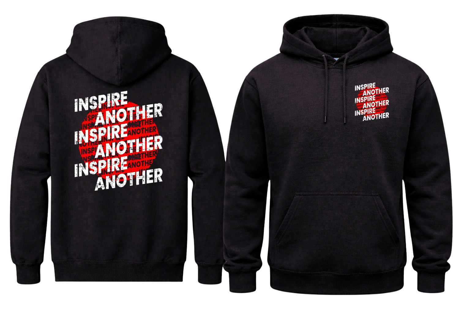 Inspire Another Front And Back Print Hoodie