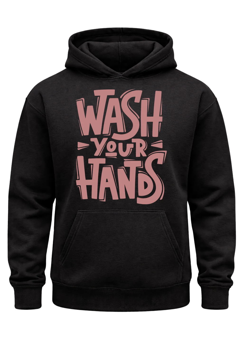 Wash Your Hands Black Hoodie