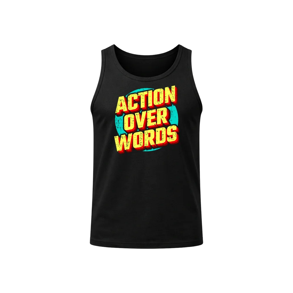 Action Over Words Tank Top