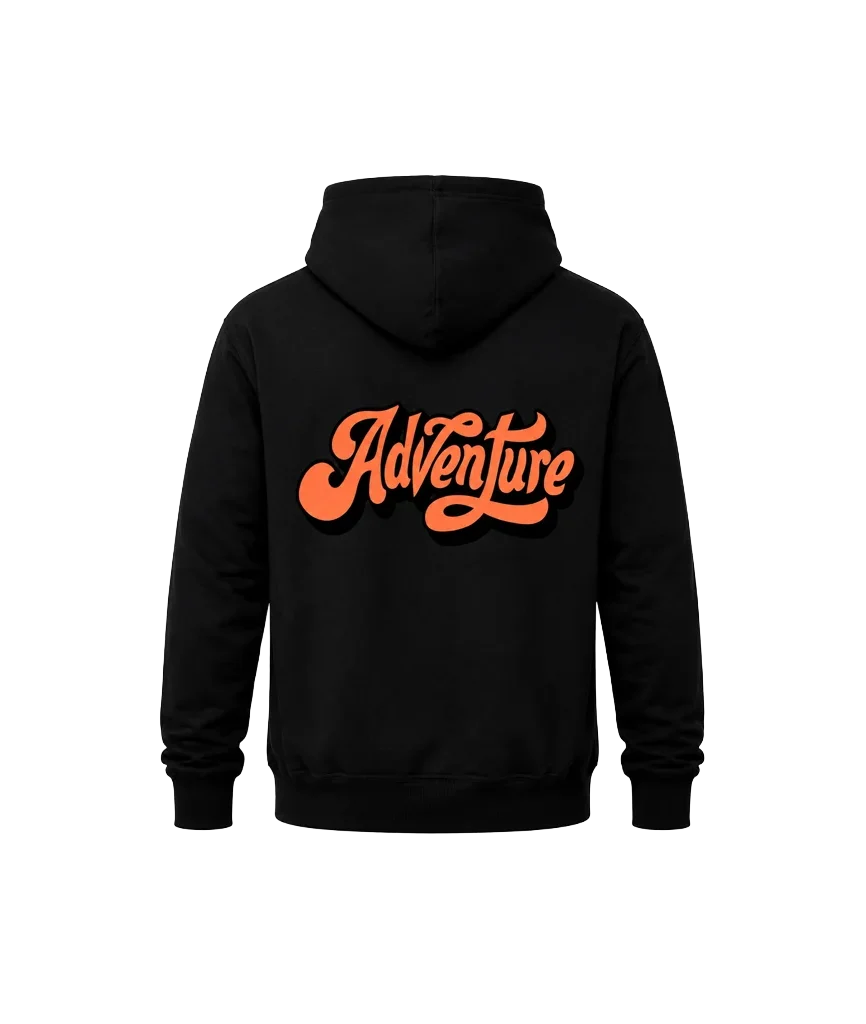 Adventure Front And Back Print Hoodie