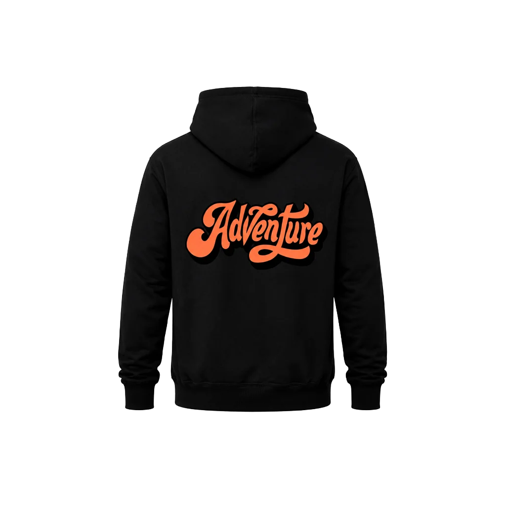 Adventure Front And Back Print Hoodie